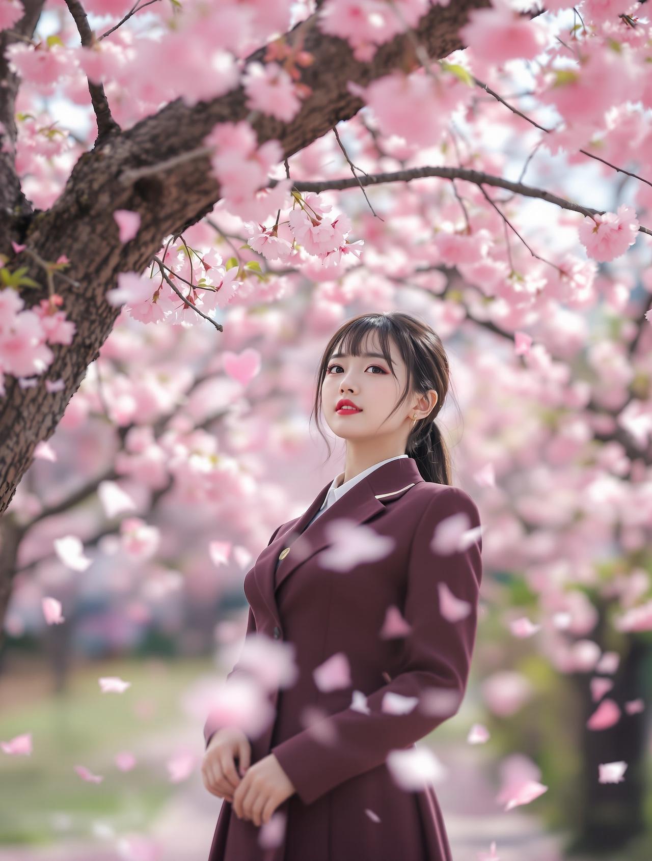 网红福利 - JK制服 - 樱花树下的约定